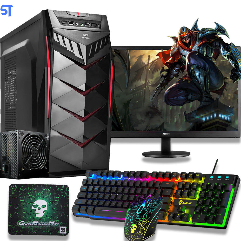 Computador Gamer Core i5-3570- HD SSD 256GB -Memória 8GB -Placa Vídeo GT730-2GB -500W Com Monitor 18,5 Teclado e Mouse
