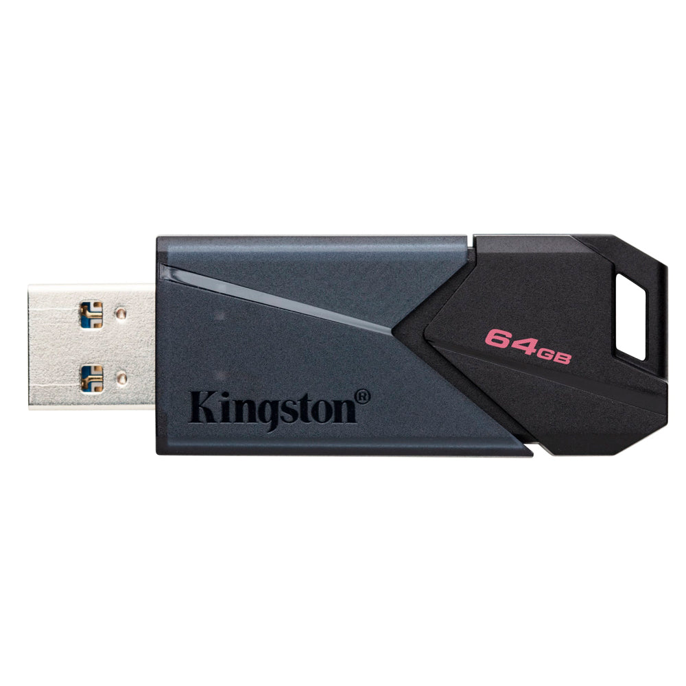 Pen Drive Kingston DataTraveler Exodia Onyx 64GB USB 3.2 Gen1, Preto Fosco, Tampa Deslizante - DTXON/64GB