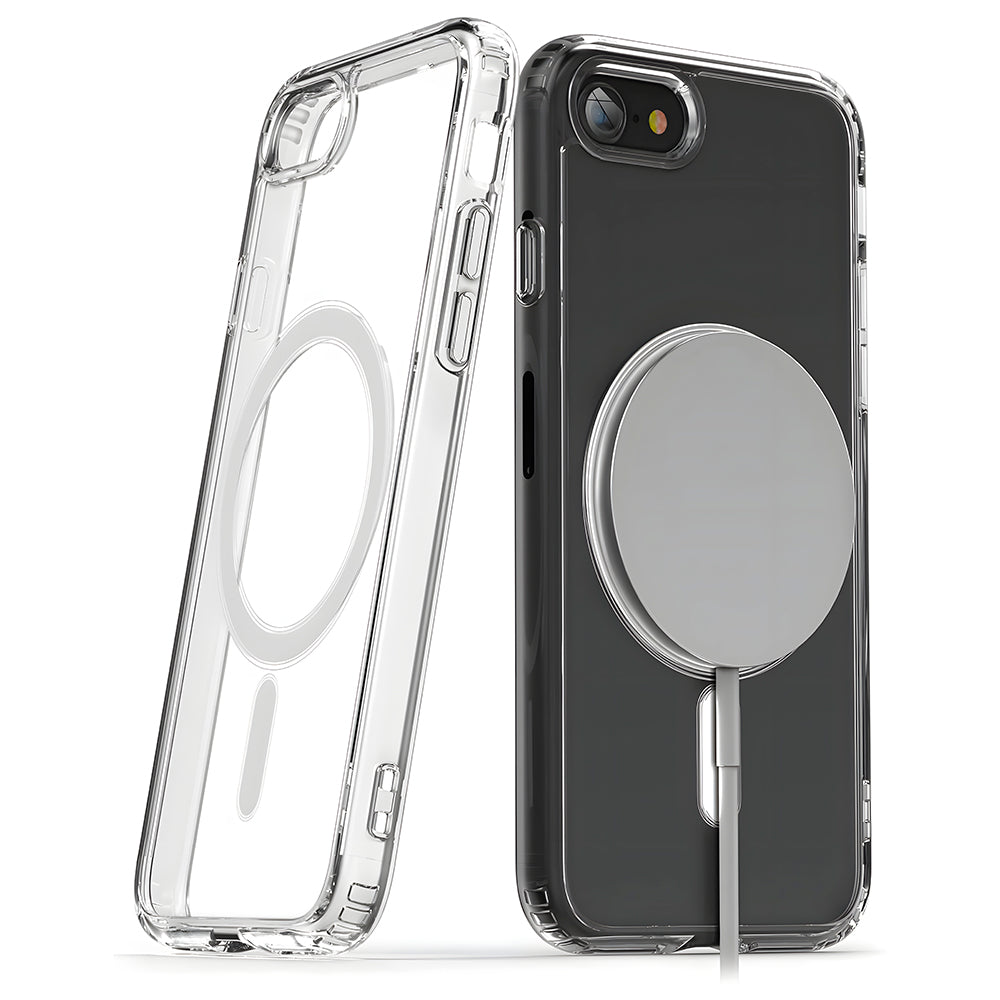 Capa Transparente, Com Suporte Para Carregamento Magnético, Para iPhone 7 / 8 Plus
