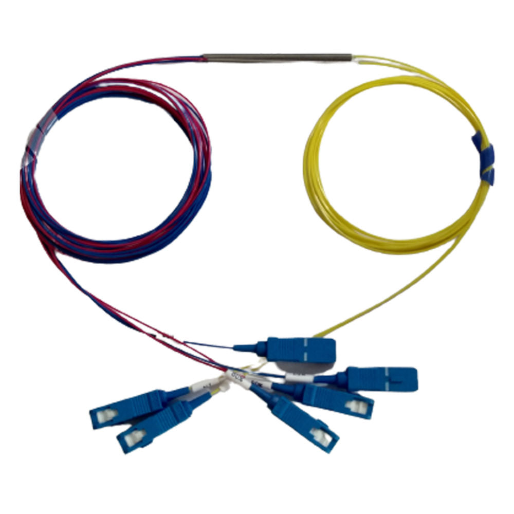 Módulo Splitter Óptico 1x2 FBT 1260-1650nm Fibra G657A1 1,5m SC/APC 50/50 Temperatura -25°C a +75°C