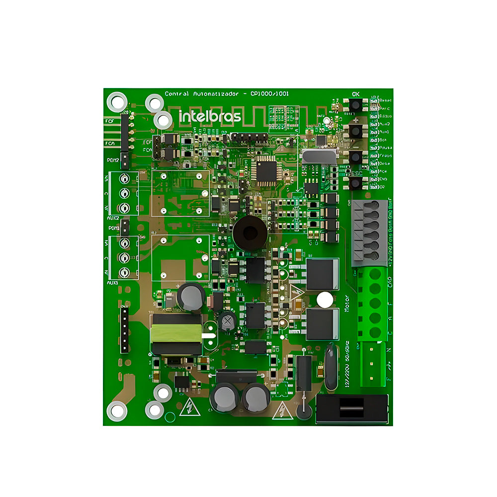 Motor Automatizador de Portão Intelbras DR 300 NY 220V, Suporta Portão Até 300KG, Com 2 Controles Placa Controladora