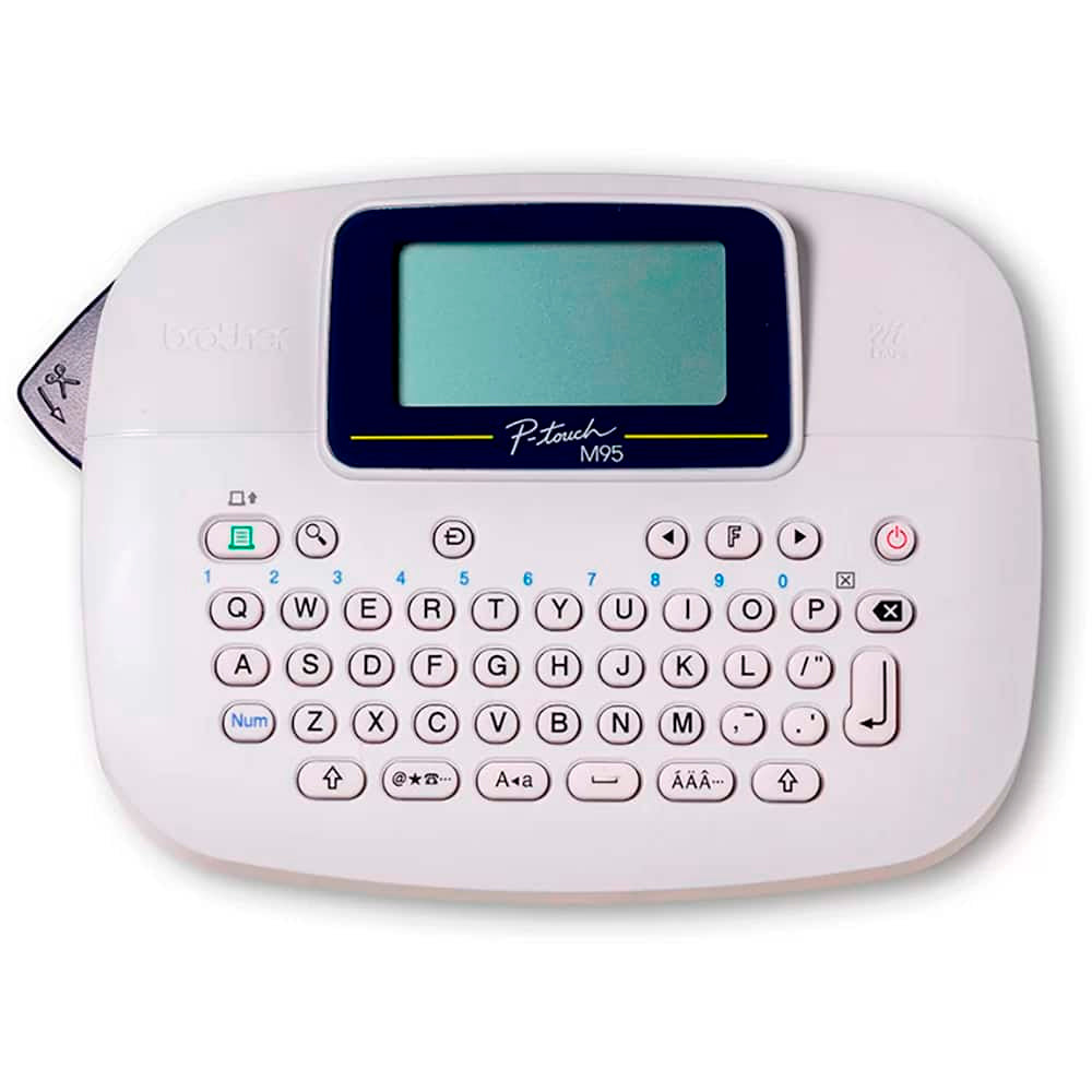 Rotulador Eletrônico Brother, Portátil, PTM95WT, Branco, 12mm, Teclado QWERTY