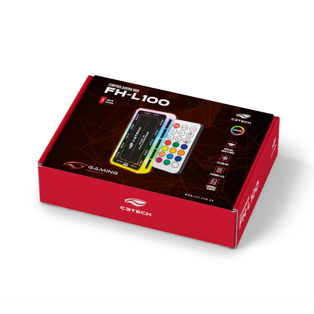 HUB Controlador de Fan ARGB FH-L100RGB C3Tech Gaming