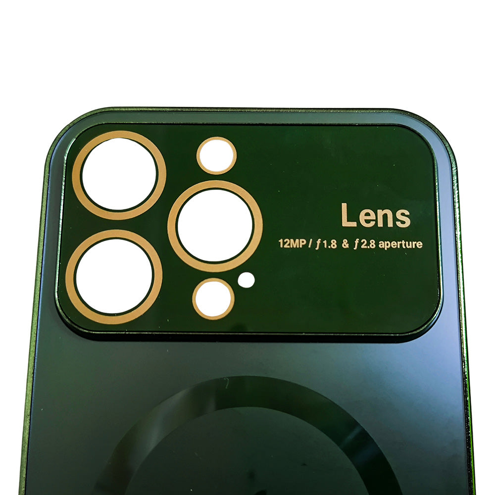 Capa Para iPhone 15 Pro Max, Suporte Para Carregamento Magnético, Verde