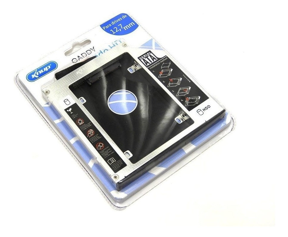 Gaveta Caddy Adaptador Para Segundo HD Notebook ou Ssd 12,7mm- HDCA -S127- Exbom