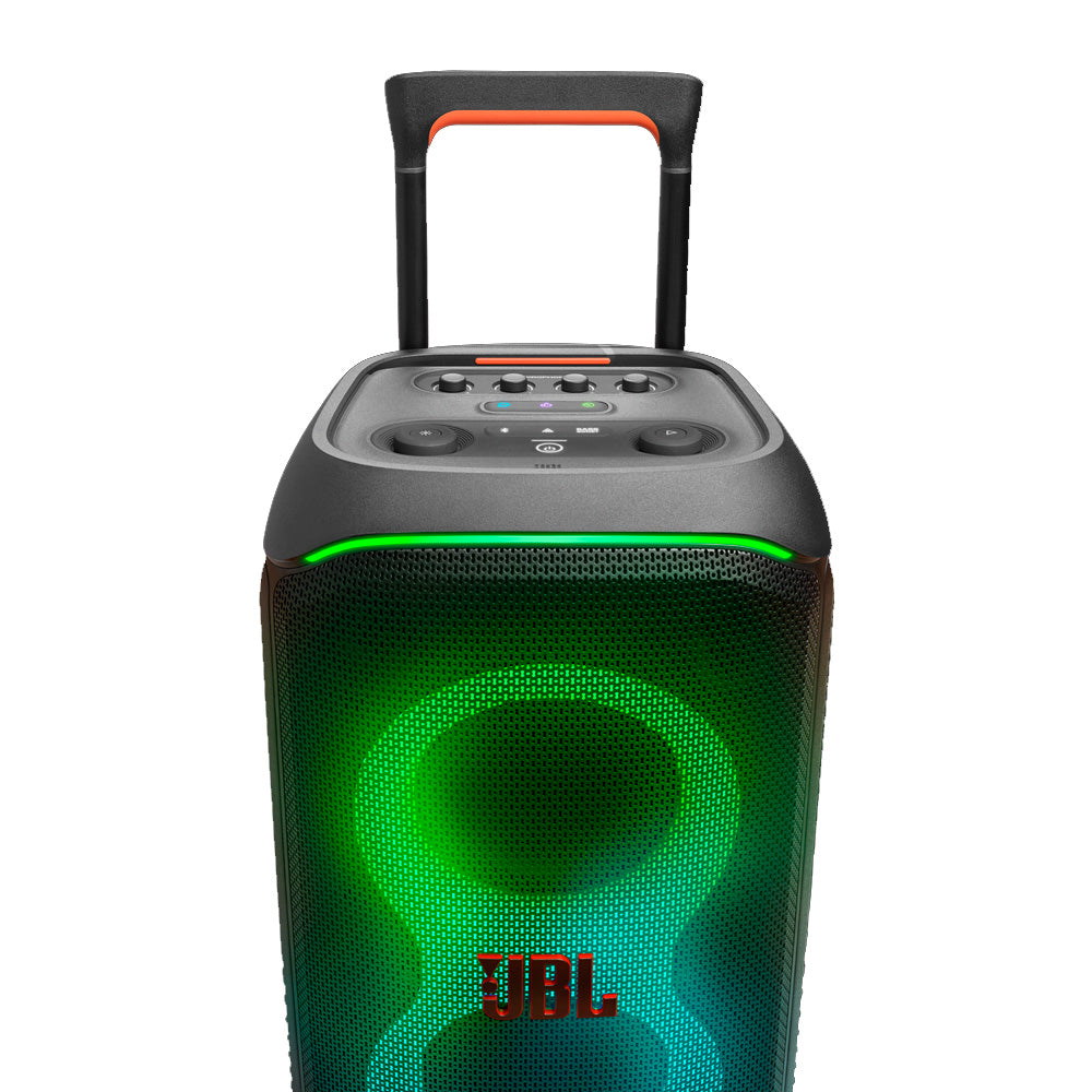 Caixa de Som Bluetooth JBL Party Box Stage 320, IPX4, Show de Luzes, Até 18 Horas de Reprodução, 240W