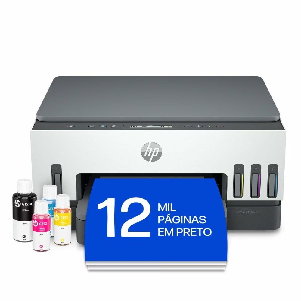 Impressora Multifuncional HP Smart Tank 724, Colorida, USB, Wi-fi, Bluetooth (2G9Q2A)  - Bivolt