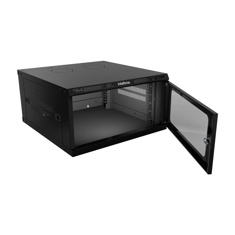 Mini Rack de Parede 19" 5U Desmontável Intelbras MRD 547 x 470mm, Preto