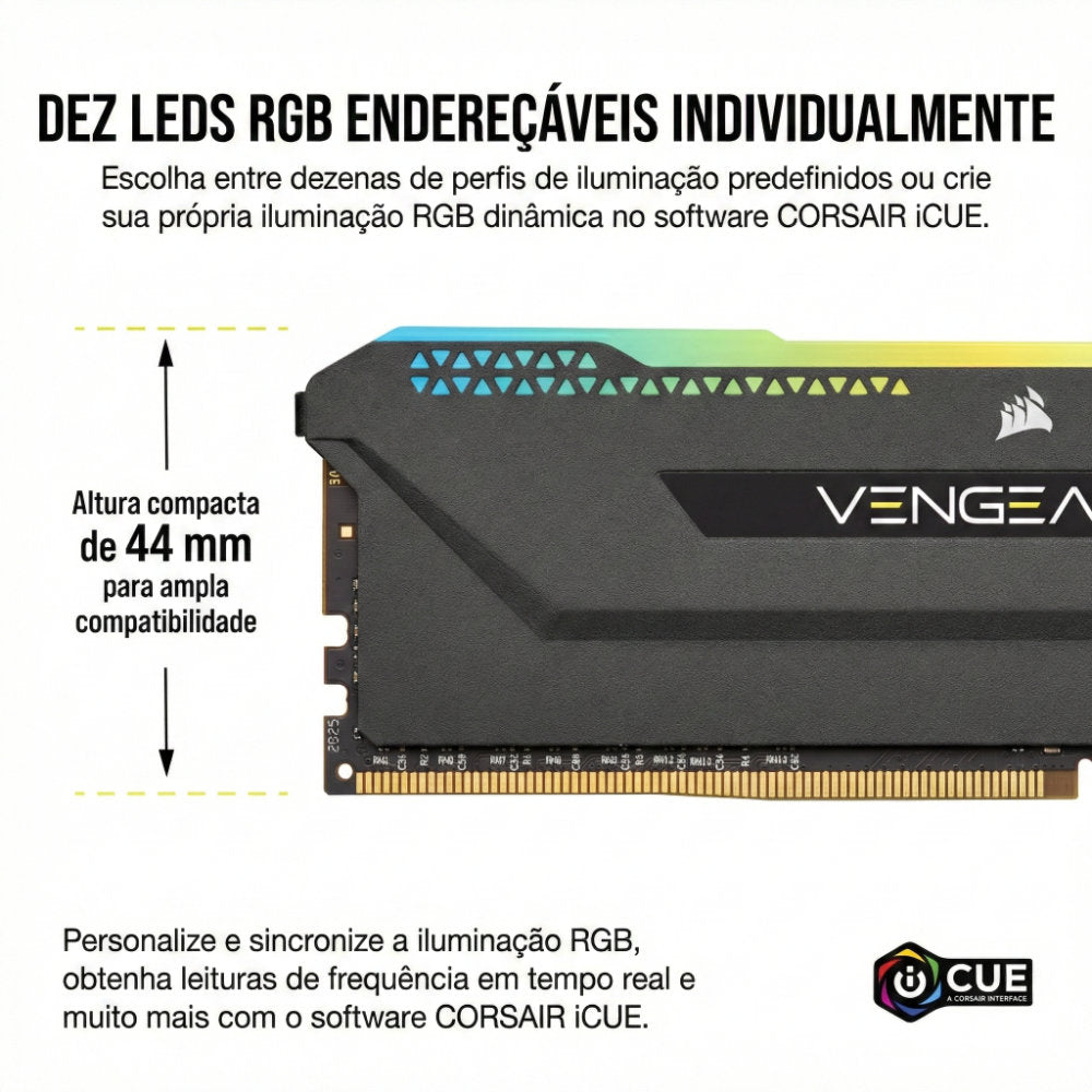 Memória RAM 32GB Corsair Vengeance RGB PRO SL DDR4 3600MHz (2x16GB) CMH32GX4M2Z3600C18