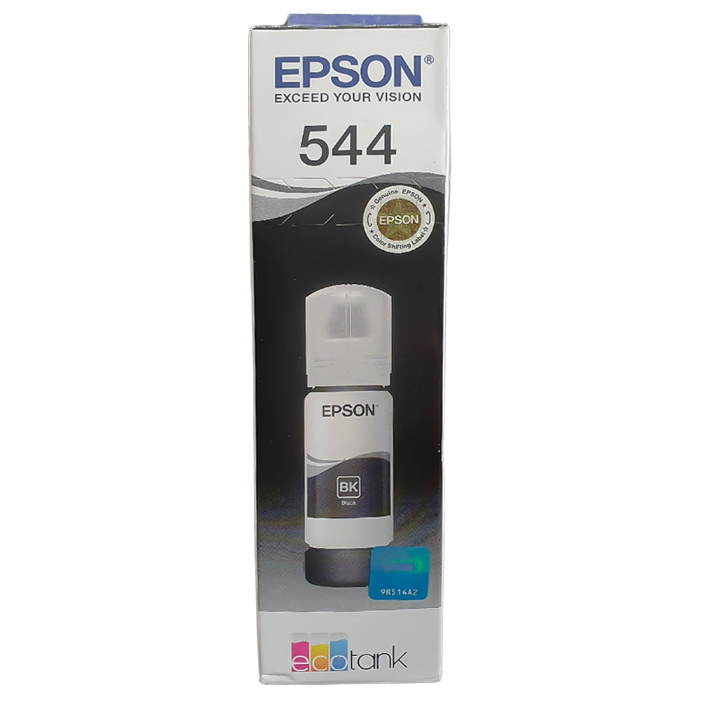 Refil de Tinta Epson Corante T544 Bk Preto 65ML Para Ecotank L1110 / L1210 / L3110 / L3150 / L3160 / L3251 / L5190