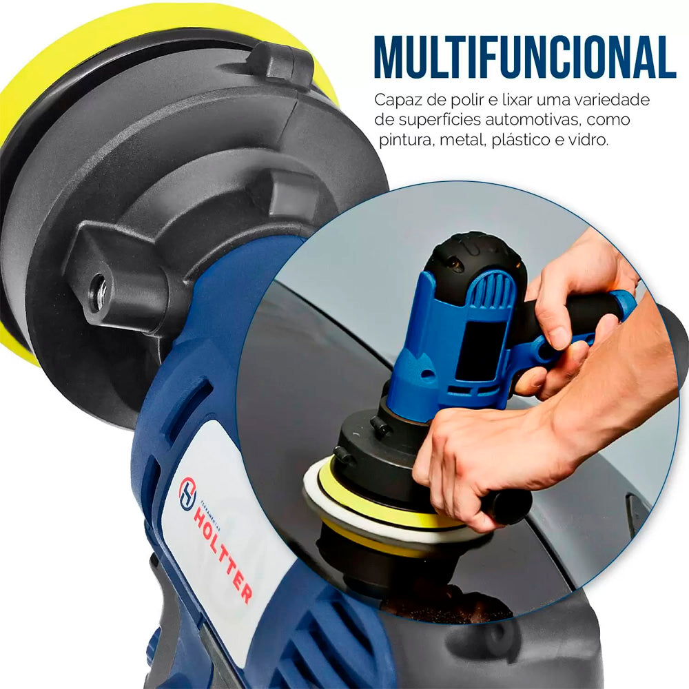 Politriz Lixadeira Automotiva Profissional 5 Polegadas 600W - Holtter