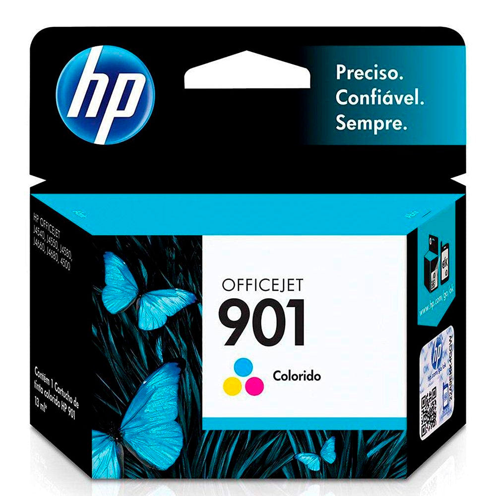 Cartucho de Tinta HP 901, Original, CC656AB, Colorido | J4580 J4680 J4660 J4500 J4550 12ml - 360 Páginas
