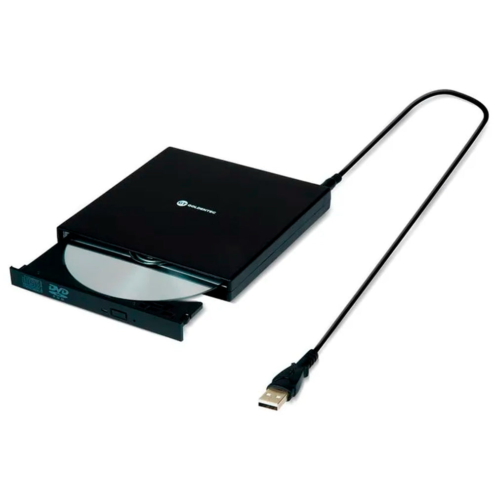 Leitor e Gravador de CD, Leitor de DVD Externo Portátil USB | GT Pop UP GT-Goldentec Preto