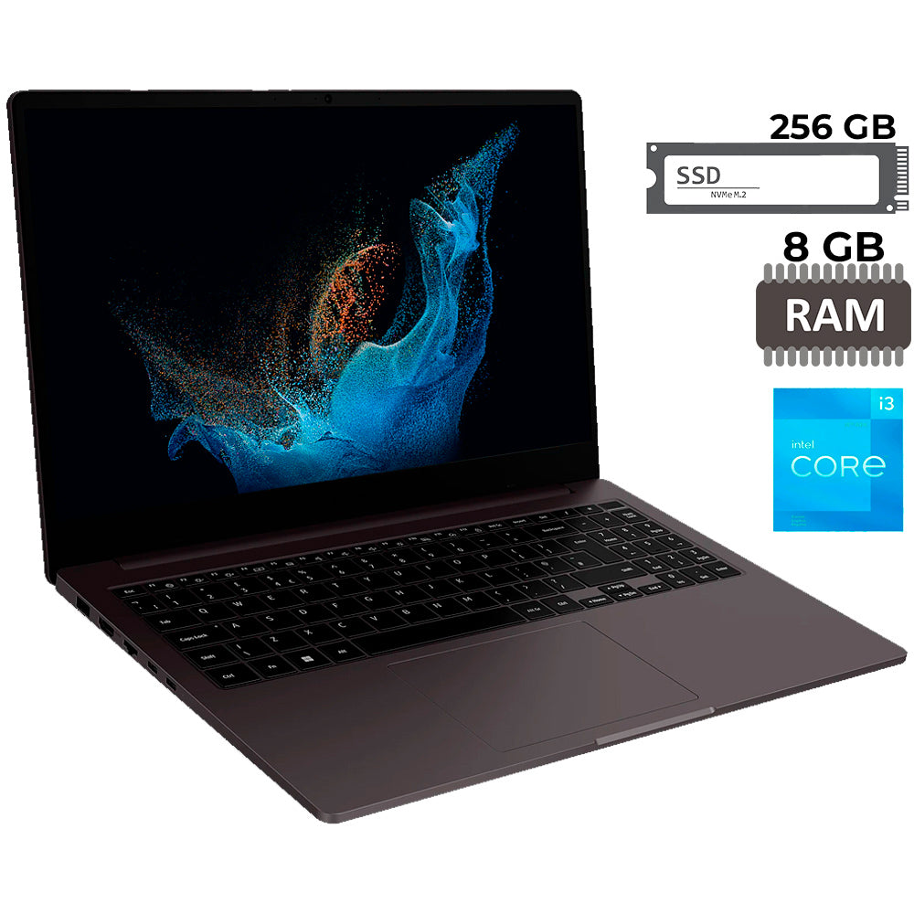 Notebook Samsung Galaxy Book 2 Intel Core i3-1215U, Windows 11 Home, 8GB, 256GB SSD, 15.6