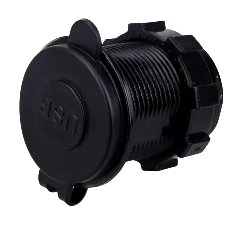 Tomada Carregador Veicular 12-24V, Com 2 Saídas de Carregamento, 1A e 2.1A, Preto