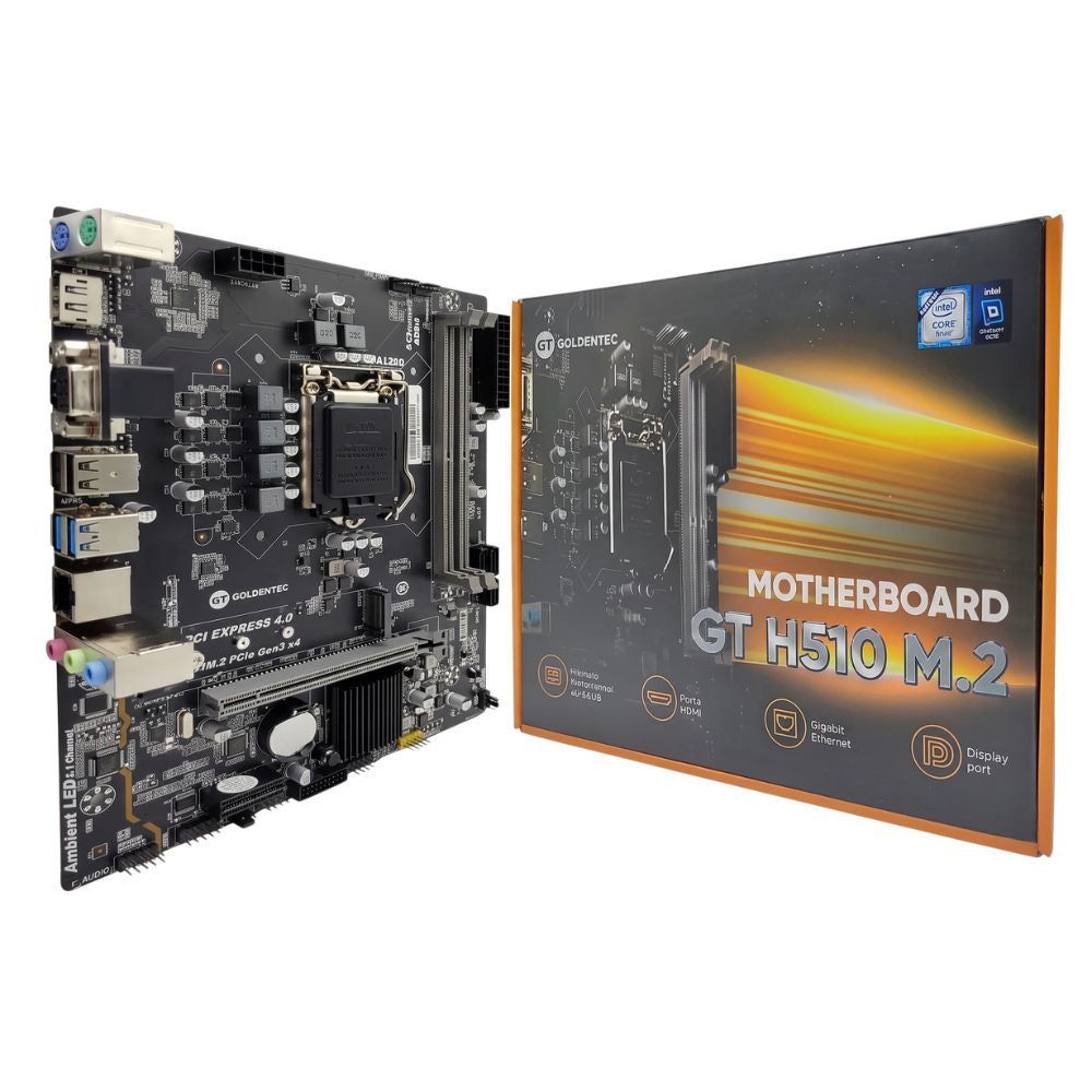 Placa Mãe Get GT H510 M.2, Chipset H510, Intel LGA 1200, mATX, DDR4, USB 3.0, VGA DVI HDMI