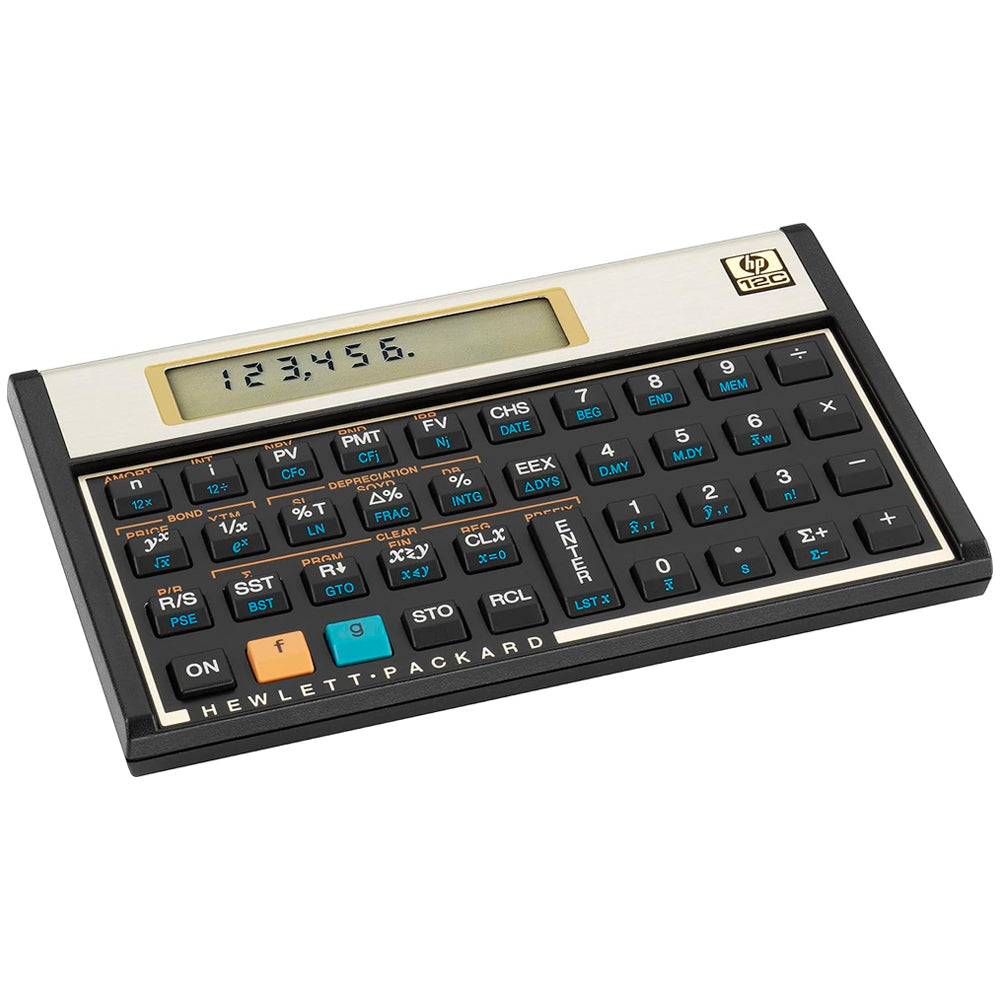 HP 12C Gold Calculadora Financeira Original, 120 Funções, RPN, 10 dígitos LCD, Programável
