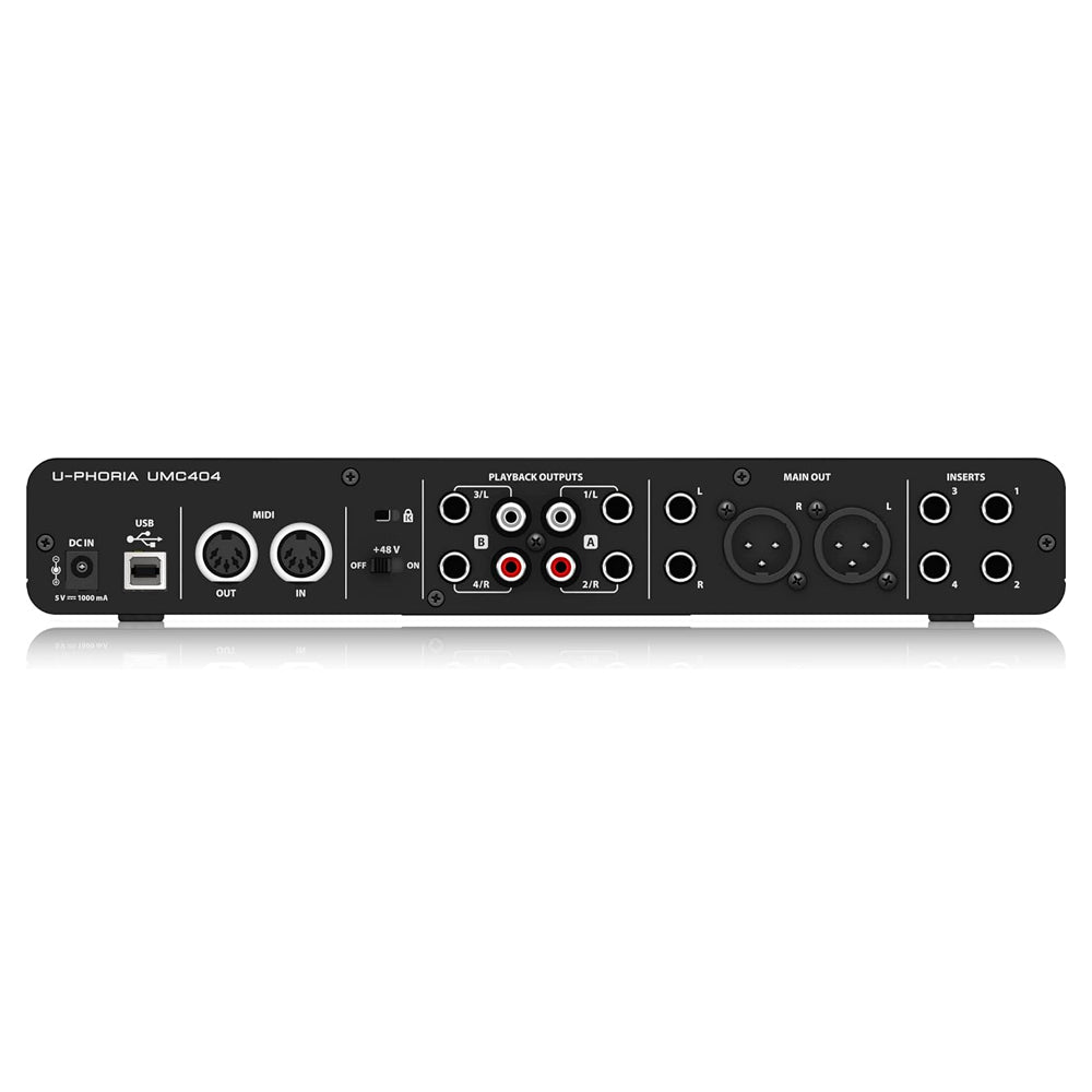 Interface de Áudio Behringer UMC404HD - USB MIDI Microfones, Guitarras, Teclados