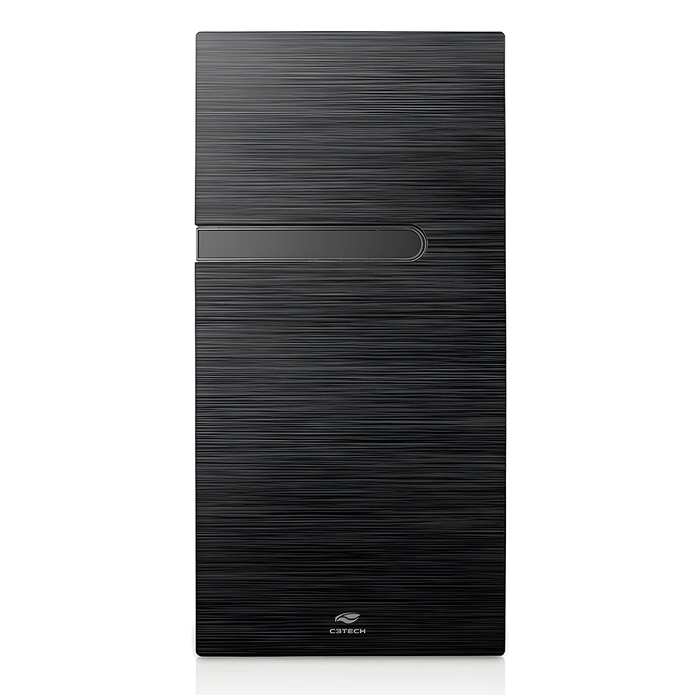 Gabinete Micro-ATX MT-35BK C3Tech com Fonte 200w Mid Tower, Frontal Com 2 USB, Preto