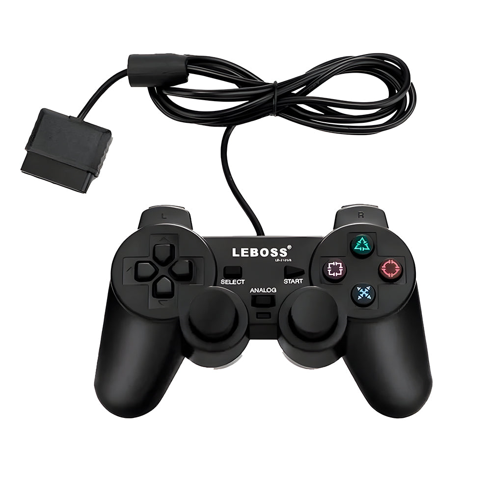 Controle Compatível Playstation 2, Com Joystick Analógico Digital, Com Fio