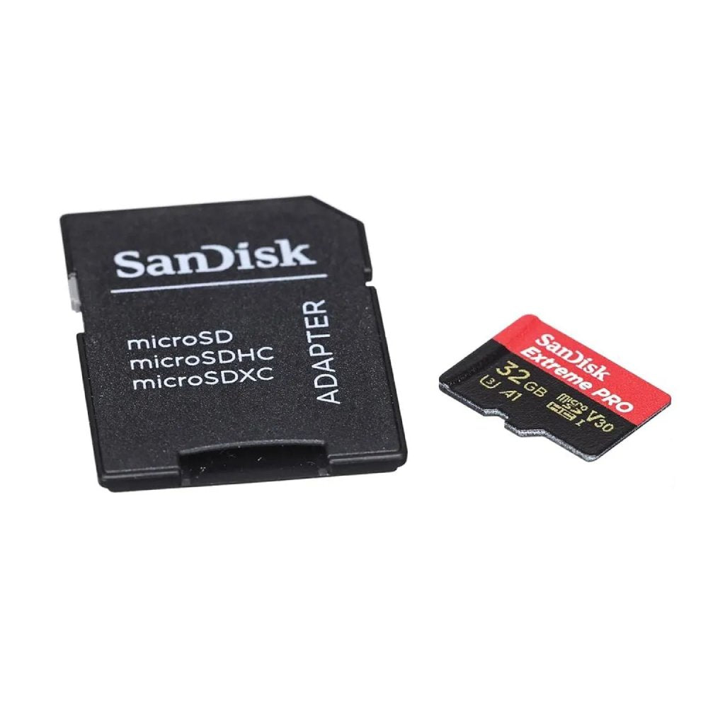 Cartão de Memória Micro SD 32GB SanDisk Extreme Pro V30 U3 32GB 4K - SDSQXCG-032G-GN6MA, Com Adaptador