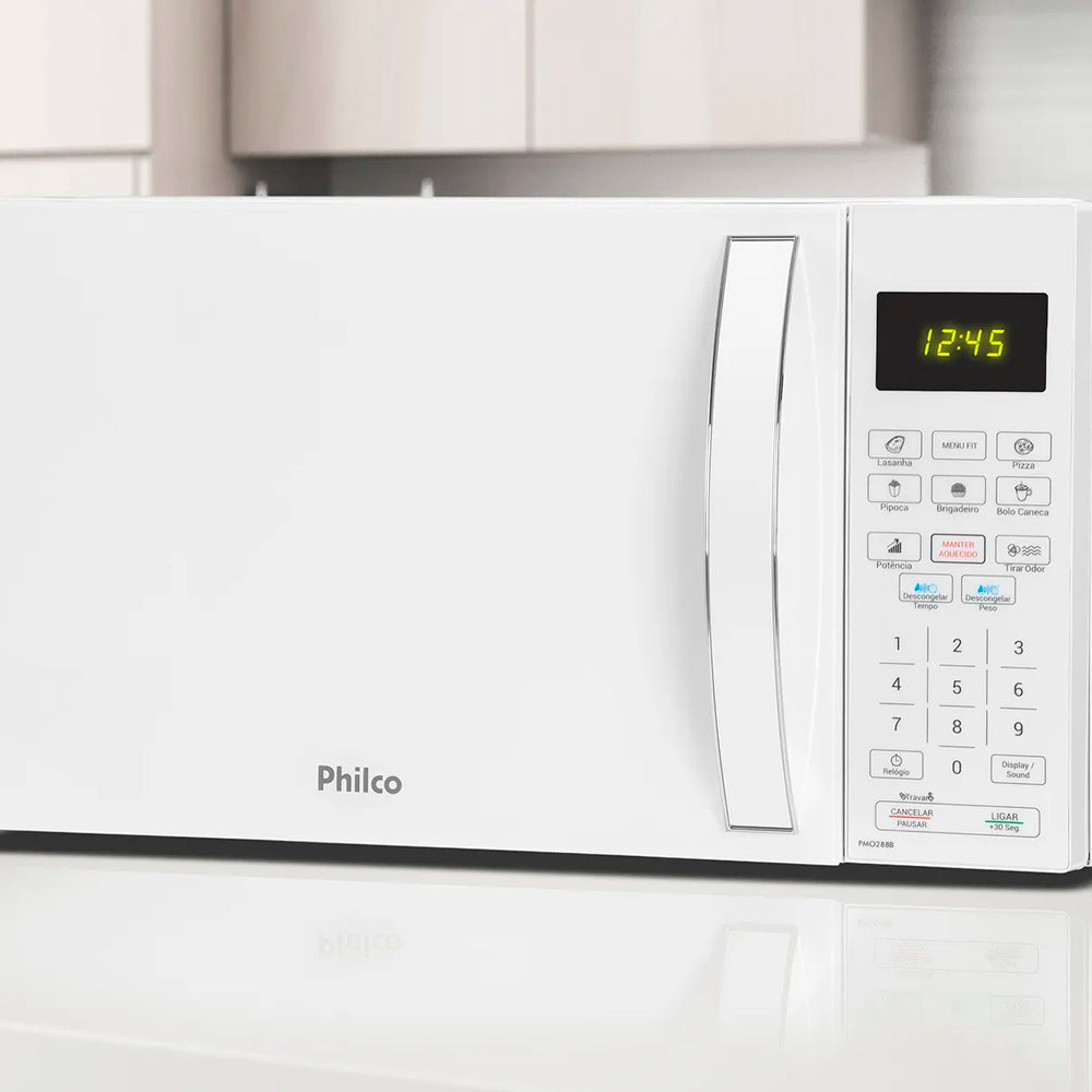 Micro-ondas Philco 20Litros, Com Painel Digital 220V - Branco