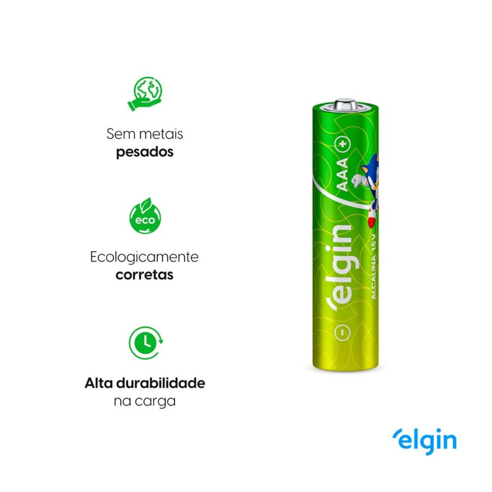 Pilha Alcalina AAA Comum Elgin Shrink - 1 Unidade (ELE000000082430)