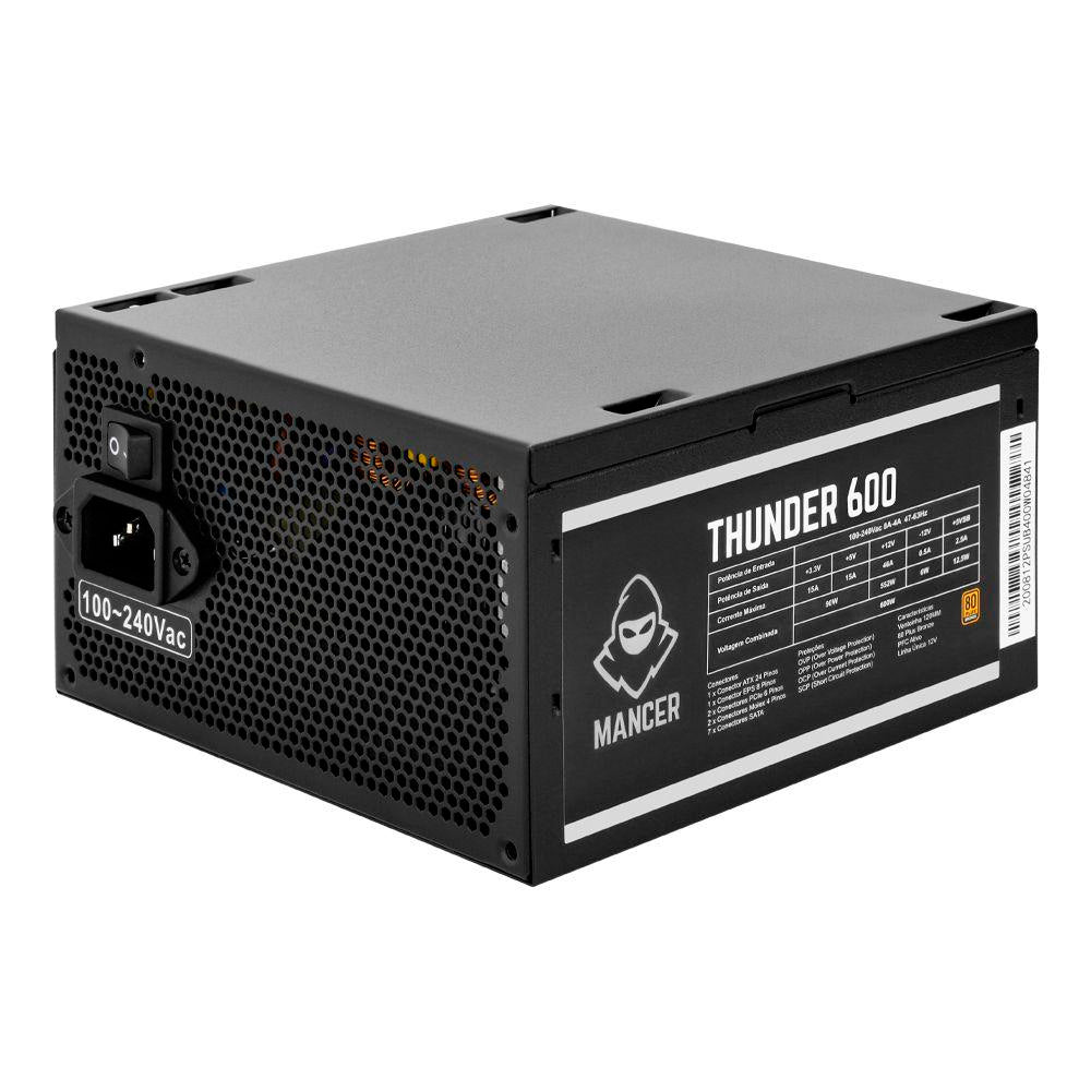 Computador Gamer Aquarius, Ryzen 5 5600XT, SSD 480GB, RAM 16GB, Placa de Vídeo 8GB RTX 4060, Fonte 600W 80 Plus Bronze