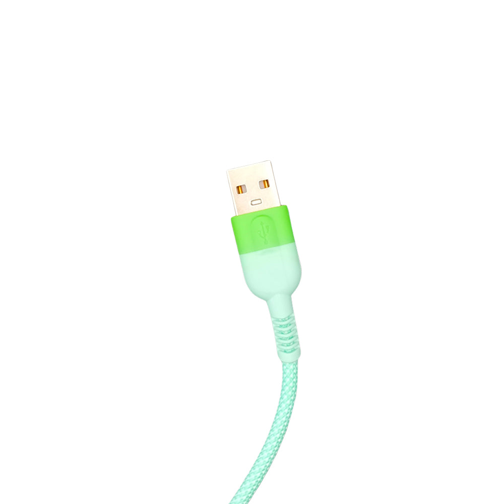 Cabo USB Para Micro USB, Carregamento Rápido, 1 Metro de Comprimento, CB103-1, A'Gold - Verde