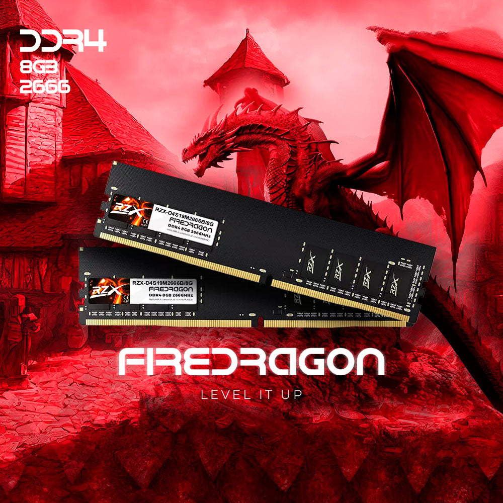 Memória RAM Desktop 8GB 2666MHz DDR4 FireDragon - RZX