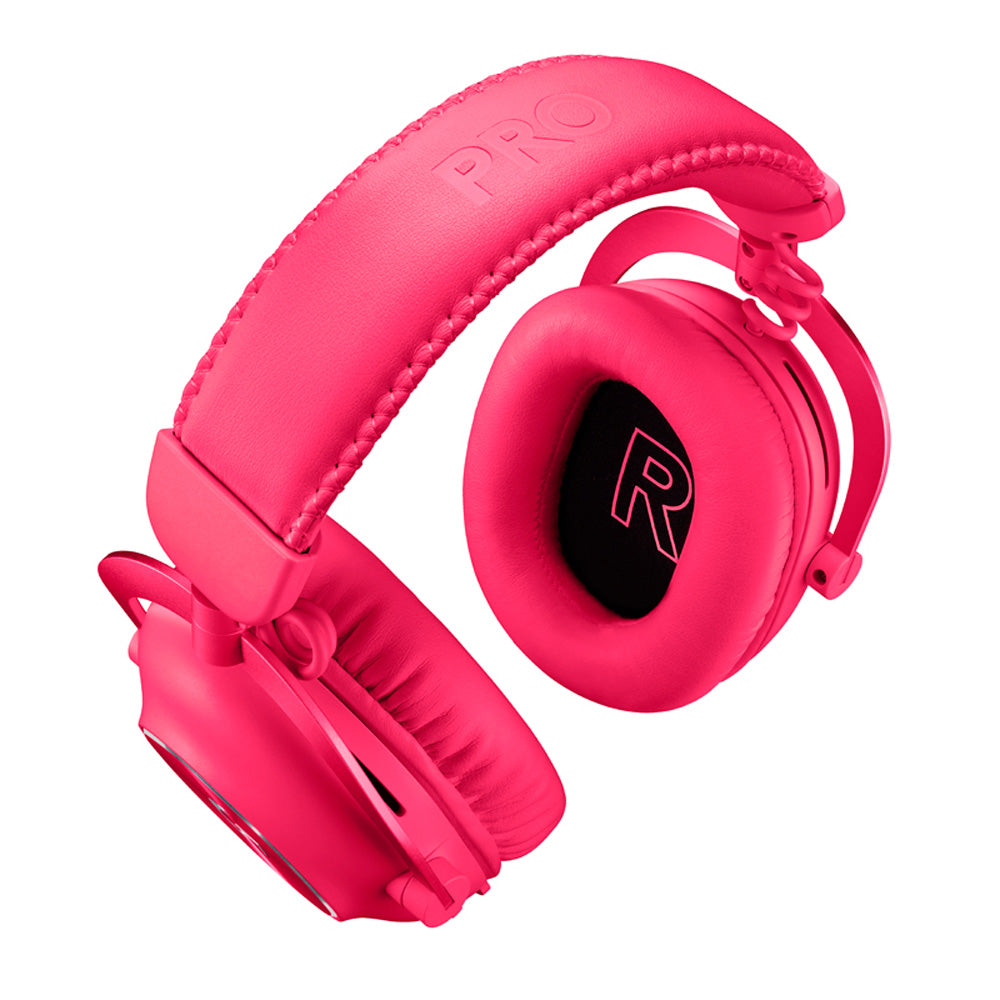 Headset Gamer Sem Fio Logitech G Pro X 2 Lightspeed, 50mm, Bluetooth, USB, 3.5mm, PC, Playstation e Switch, Rosa Magenta