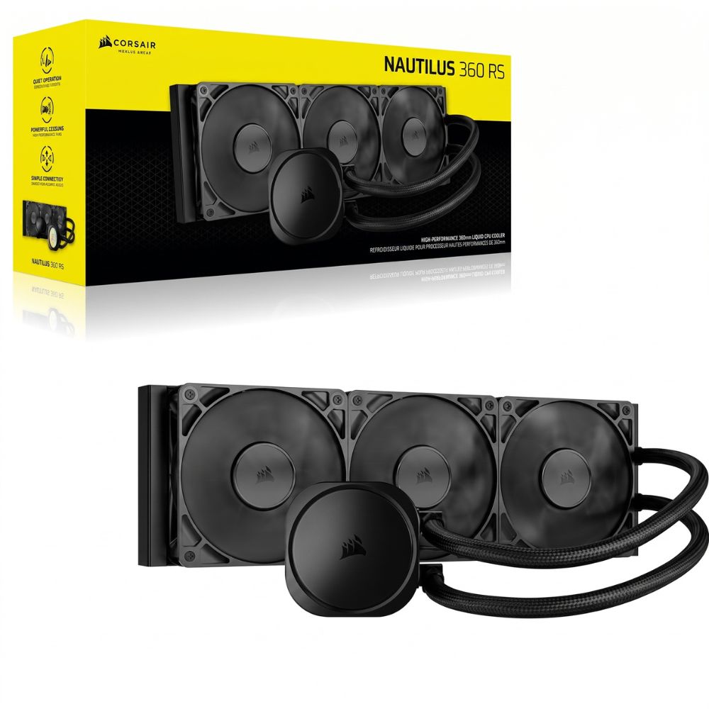 Water Cooler Corsair Nautilus 360 RS, ARGB, 360mm, CW-9060089-WW - Preto