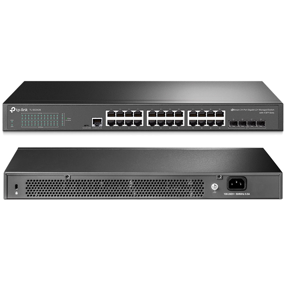Switch 24 Portas Gerenciável TP Link TLSG3428 Giga l2+24 portas 4 SFP Jetstream - Tp-Link