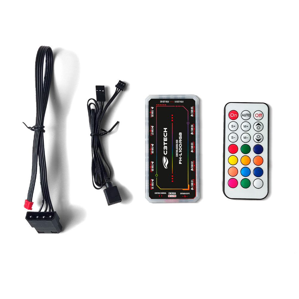 HUB Controlador de Fan ARGB FH-L100RGB C3Tech Gaming