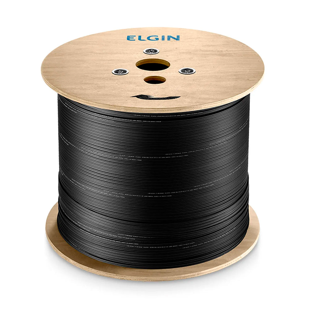 Cabo de Fibra Óptica AS Drop Monomodo Elgin Bobina 1km Elgin 46RFBRDP011K