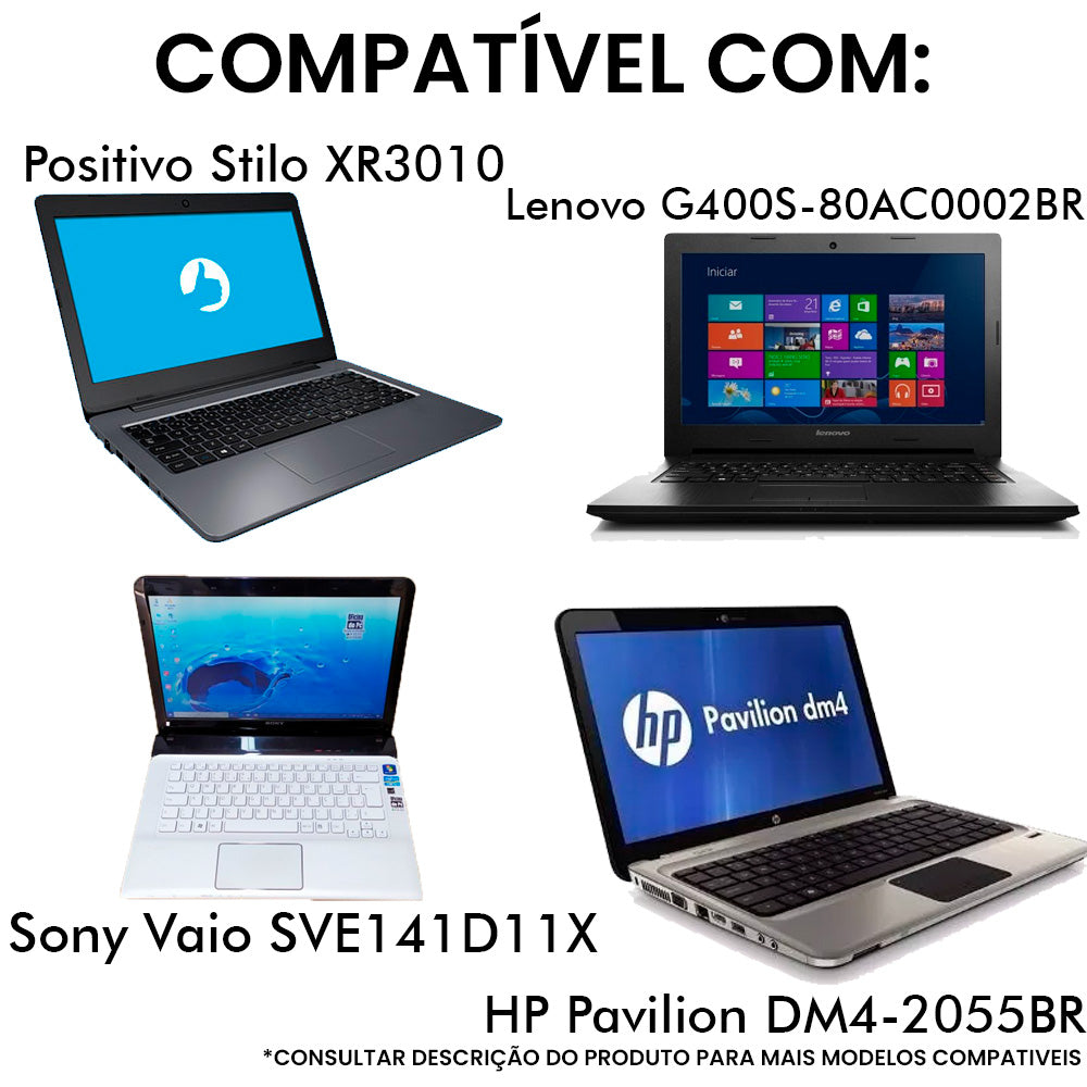 Tela Para Notebook LED Slim 14 Polegadas 40 Pinos Up/Dw Full HD N140Bge-L41