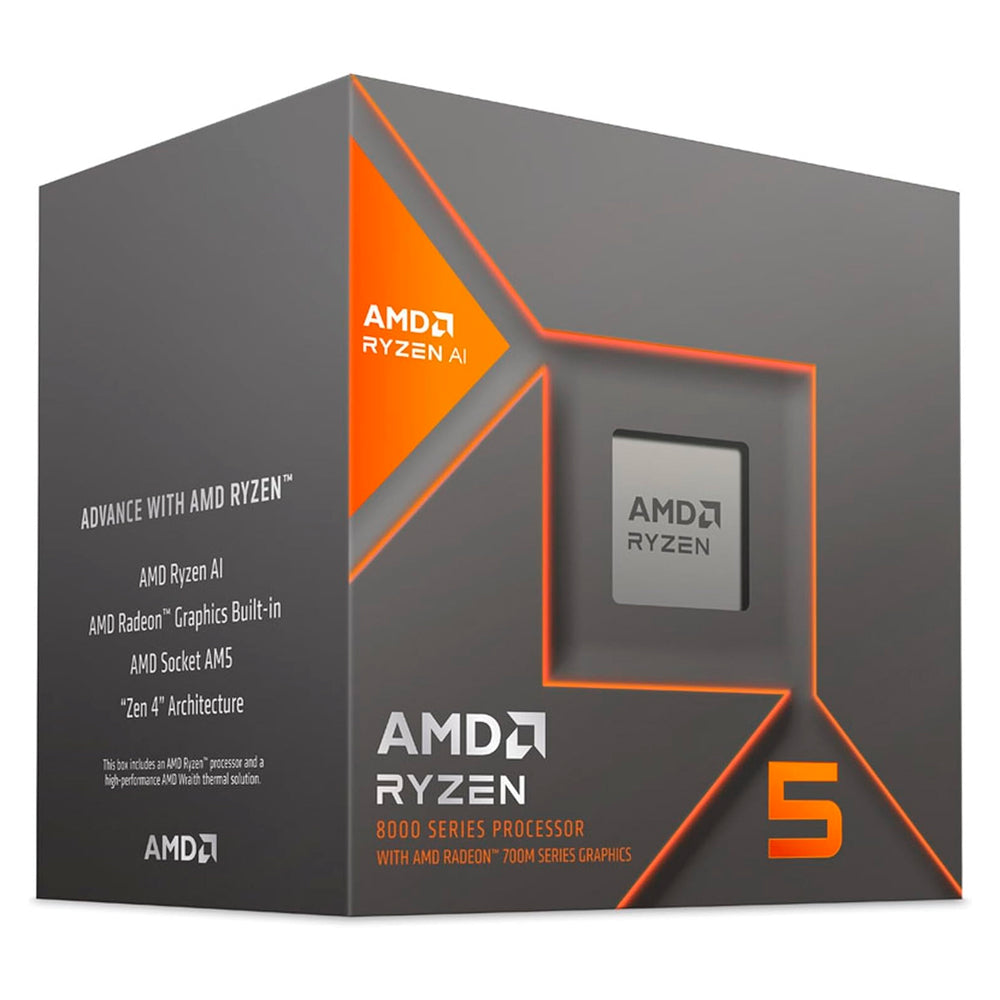 Processador AMD Ryzen 5 8600G, 4.3GHz (5.0GHz Turbo), 6-Cores 12-Threads, AM5, Com Cooler AMD Wraith Stealth