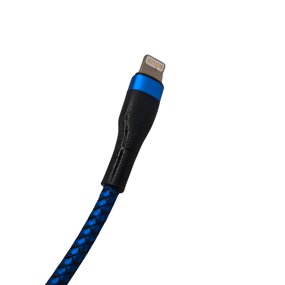 Cabo De Dados e Carregamento Turbo Para iPhone, USB Para Lightning Compatível, 1 Metro, Azul - Relog's