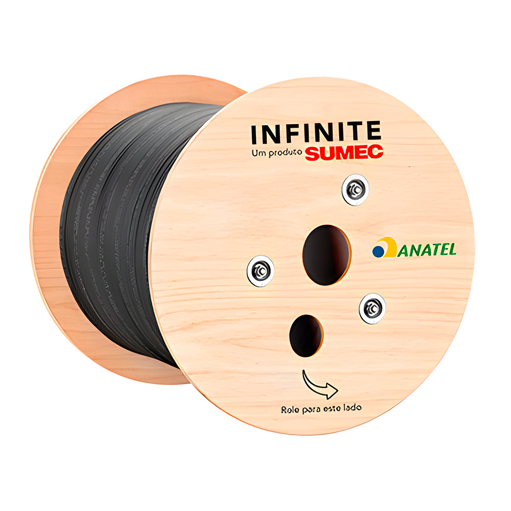 Bobina Cabo de Fibra Óptica, 1.000 Metros Sumec, Flat Drop, 1 Fibra