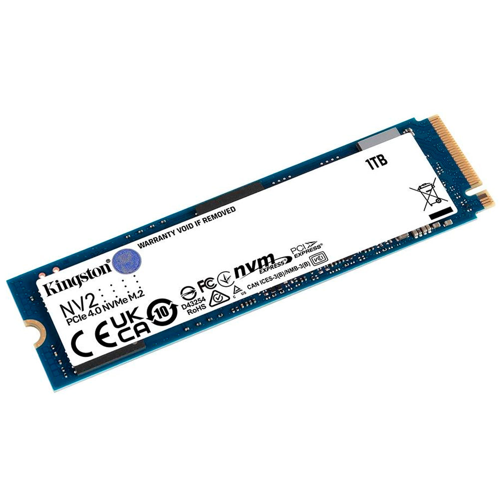 SSD M.2 Kingston NV2 1TB / NVMe PCIe 4.0 x4, Gen4- (SNV2S/1000G) Leitura 3500MB/s, Gravação 1300MB/s - SNV2S/1000G