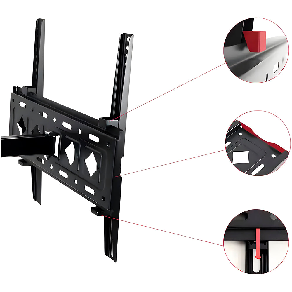 Suporte de Parede Universal Para TVs de 26" a 63", Movimento Giratório 120° e Inclinação 15°, Suporte Até 50KG, OR-SP84