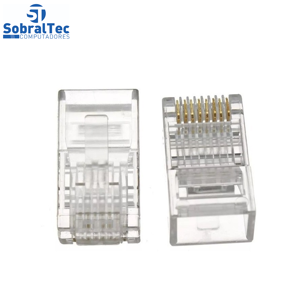 Conector Rj45 Cristal 8p8c Cat5e Suporta Ethernet 30mt- EXBOM