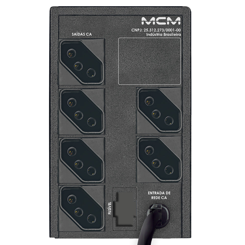 Nobreak UPS MCM 1440VA, ONE 3.1, Entrada Trivolt 115/127/220V Automático, Saída 115V, Com 6 Tomadas