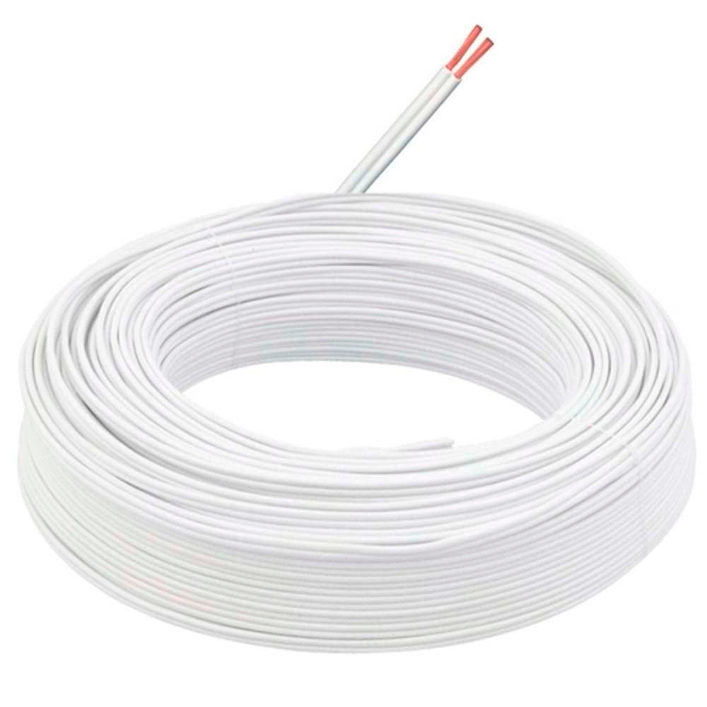Rolo de 100 Metros Cabo Flexivel 2,5mm, 750V, Branco, Megatron - Para Instalação Internas e Fixas em Circuitos de Força