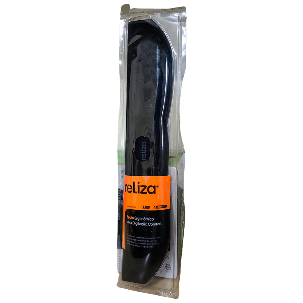 Apoio Ergonômico para Teclado, Reliza Confort, Ideal para Digitação Prolongada - Preto