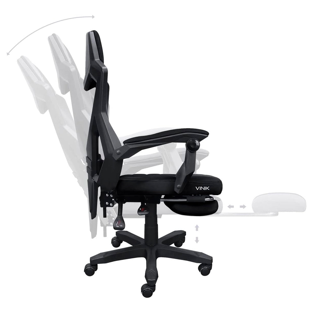 Cadeira Gamer Vinik Rocket, Com Ajuste de Altura e Inclinação, Suporta Peso Até 150Kg, Preta - CGR10PT