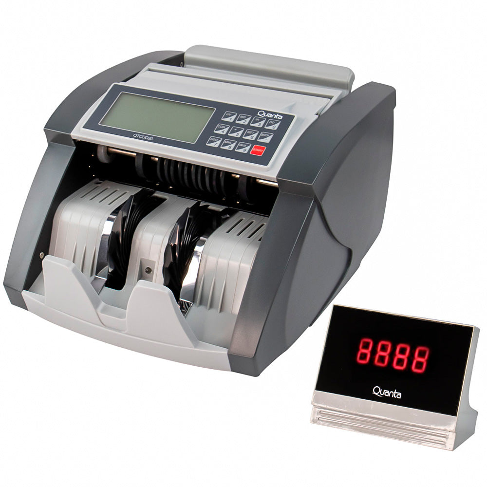 Máquina Contadora de Dinheiro Quanta, QTCDD20, 220V, 80W, 50Hz, Cinza