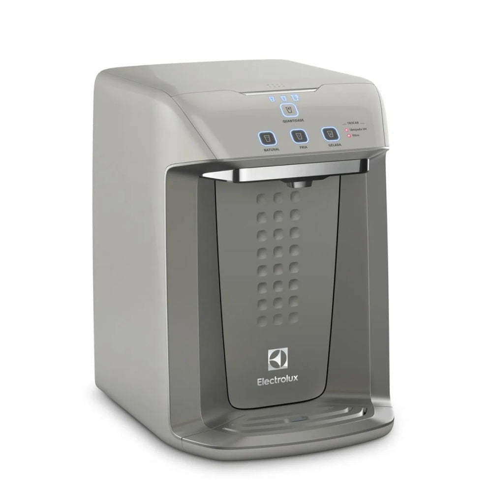 Purificador Água Electrolux PA31G 3 Temperaturas Gelada/Fria/Natural, Filtro Acqua Clean, UV 99% Germes, Bivolt, Cinza