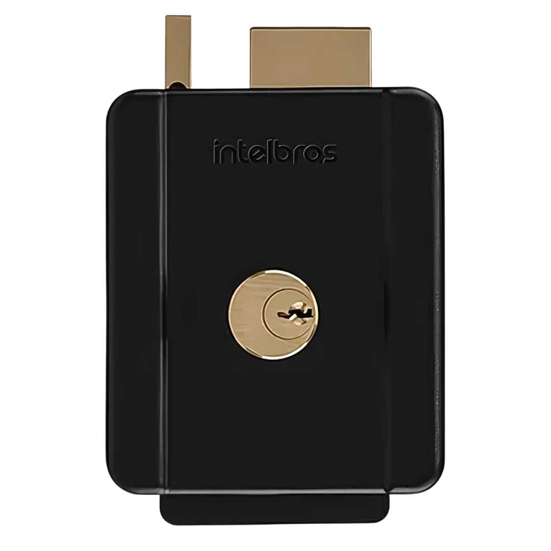 Fechadura Elétrica de Sobrepor FX 500 Intelbras, Cilindro Fixo 40 mm, Compacta, Aço – Preto