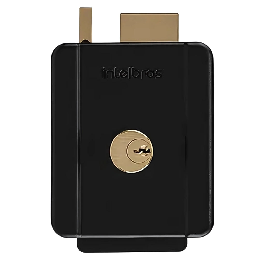 Fechadura Elétrica de Sobrepor FX 500 Intelbras, Cilindro Fixo 40 mm, Compacta, Aço – Preto